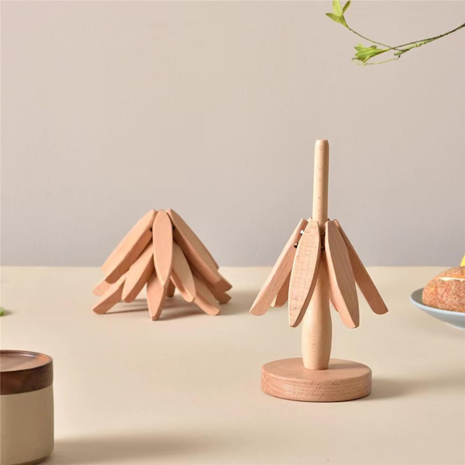 natural wooden tree coaster 3 Wooden Trivets for Hot Dishes