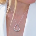Fashion Personalized Name Heart Necklace Custom Letter Beads Necklace Love Heart Pendant for Women Family Mother's day Gift